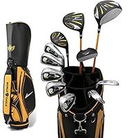 【バッグ新品】キャディバッグ&クラブフルセット Amazon.co.jp: WORLD EAGLE 5Z-黒 クラブセット 11本 S バッグ:CBX001